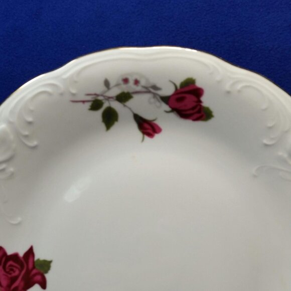 Royal Kent Red Roses Chop Plate Round Serving Platter Poland Wedding Pre-Owned - Picture 3 of 10